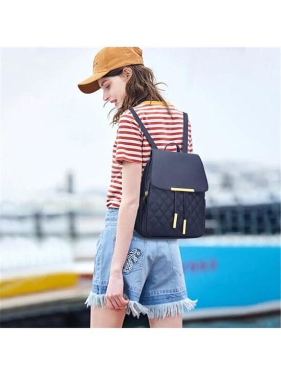 Quilted Trendy Leather Backpack Purse for Women and Ladies Shoulder main image 5